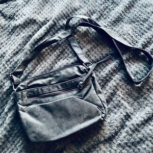 Gray crossbody purse
